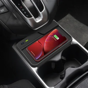 Automobilių belaidis kroviklis QI telefono įkroviklį, belaidį mobiliojo telefono laikiklis įkrovimo plokštė priedai Honda CRV CR-V 2017 m. 2018 m. 2019 m.