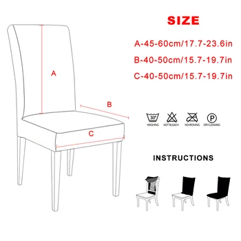 Vientisos Spalvos Kėdė Padengti Spandex Ruožas Universalus Nuimamas Moderni Valgomojo Kėdė Apsauga Apima Vestuvių Puotą Viešbutyje