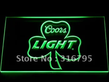 019 Coors Light Shamrock Alaus Baras Pub LED Neon Šviesos Ženklai su On/Off Jungikliu 20+ Spalvas, 5 Dydžių pasirinkti