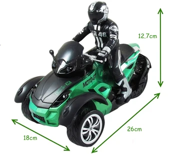1:10 Mastelis Transporto priemonės 2.4 GHz Didelės Spartos Tris Varantys RC MotoHawk Motociklo Žaislai ATV Kelių Lenktynininkas LED Žibintai Žaislas Dovana Vaikas