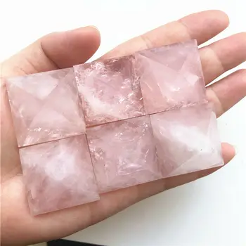 1 Gabalas Natūralus Rožinis Kvarcas Crystal Piramidės Taško Gydymo Apdailos Surinkimo Natūralių Akmenų ir Mineralų
