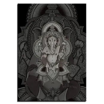 1 skydas spausdinti abstrakčios tapybos Induizmo Dievas Ganeša Dramblys, kurį brizbazzar sienos nuotraukas kambarį plakatų ir grafikos meno