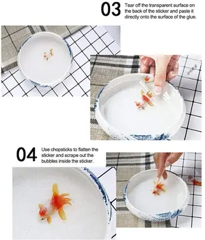 10 Lapų 3D Dervos Koi Žuvų Tapybos Lipdukas Dervos Karosas skaidri Plėvelė, Lipdukas Medžiagos, Lipdukas Kristalų Epoksidinės Aukso Žuvys Tapyba