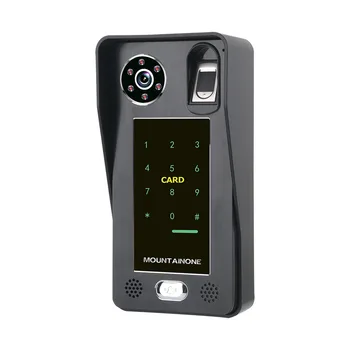 10 colių pirštų atspaudų IC kortelės video durų telefonu domofonas doorbell naktinio matymo apsaugos vaizdo kameromis