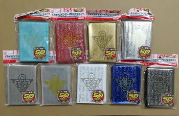 10 kasetes/aikštelė (500 vnt.), Yu-Gi-Oh! Cosplay Yugioh Tūkstantmečio Įspūdį Anime Stalo Žaidimai Kortelės Rankovėmis Kortelės Barjeras Kortelės Raštas