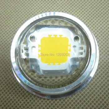 10 rinkinys 44mm LED Stiklo Objektyvas + Varžtas Tvirtinimo Žiedas 10W 20W 50W Integruota Cob Apšvietimas