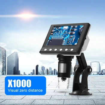 1000X 4.3 Colio Ekranas, VGA, Skaitmeninis Mikroskopas su 8 LED didinamasis stiklas Elektroninio Mikroskopo Vaizdo Litavimo Telefonu Remontas didinamasis stiklas