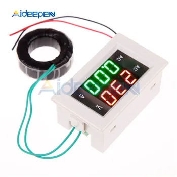 100A 200A AC 110V, 220V LED Skaitmeninis Ammeter Voltmeter Įtampa Srovės Matuoklis Raudonos, Žalios Ekranas Su Induktyvumą, AC 100-300V 80-300V