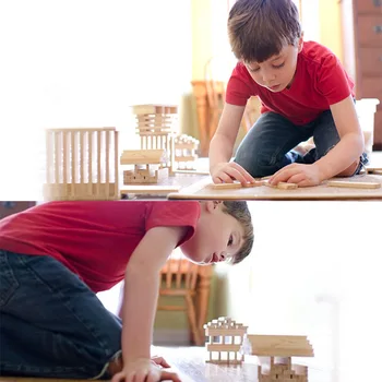 100vnt Montessori Žaislai Vaikams Jenga Medinių Vaikų Lopšelio Blokai Mokymosi Švietimo Ikimokyklinio Mokymo Dovanos
