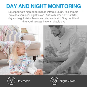 1080P Debesis HD IP vaizdo Kamera WiFi Kitty Cat Stebėjimo Kamerą Kūdikio stebėjimo Infraraudonųjų spindulių Saugumo Kameros Wireless CCTV Kameros YCC365