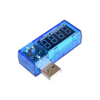 10VNT/DAUG Skaitmeninis USB Mobiliojo Energijos įkrovimo srovė Testeris, Matuoklis Mini USB įkroviklis gydytojas voltmeter ammeter