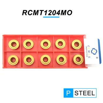 10VNT RCMT1204 MO PC4025 Aukštos Kokybės Karbido Įdėklai Tekinimo Įrankis RCMT 1204 MO CNC Tekinimo staklių Pjovimo Įrankį, Skirtą Kieto Plieno