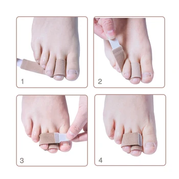 10vnt=5Pairs Audinio Kojų Pirštų tiesinimo priemonė Aksomo Medvilnės Medžiaga Kojų Įvyniojimas Anti-Slip Kojų Petnešomis Plaktukas Tne Sulaužytų Kojų D1176