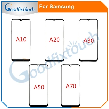 10vnt Samsung Galaxy A10 A20 A30 A50 A70 Touch Ekranas, Priekinė Stiklo plokštė Išorinis LCD Ekranas Objektyvas A30 A50 A70 Priekinis Stiklas