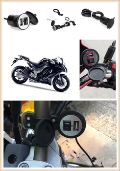 12-24V motociklo USB įkroviklio maitinimo adapteris atsparumas vandeniui HONDA CBR250R VFR 1200 F ST 1300 Juoda Dvasia NC750 S X