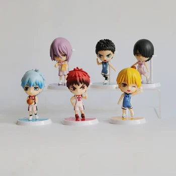 12 Stilius Anime Kuroko Krepšinio Veiksmų Skaičius, Pakabukas Keychain Kuroko Tetsuya Kagami Taiga PVC Mini Modelis Žaislas Dovanos Pilnas Komplektas