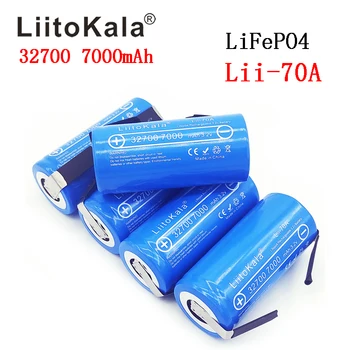 12PCS LiitoKala 32700 3.2 v 7000mAh lifepo4 akumuliatorius ląstelių LiFePO4 5C baterijos išsikrovimo Atsarginę Energijos žibintuvėlis
