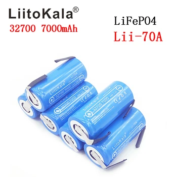 12PCS LiitoKala 32700 3.2 v 7000mAh lifepo4 akumuliatorius ląstelių LiFePO4 5C baterijos išsikrovimo Atsarginę Energijos žibintuvėlis