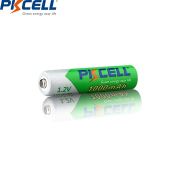 12PCS PKCELL AAA baterijos NI-MH Įkraunamos aaa Baterijos, Žemas Savęs Išleidimo AAA precharge 1.2 v nimh baterijos 1000mah