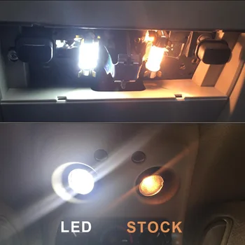 12Pcs Baltos LED Lemputės Interjero Paketas Rinkinys. 2019 M. 2020 M. 