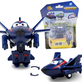 12pcs/set Super Sparnus Mini Lėktuvo ABS Robotas žaislai Veiksmų Skaičiai Super Sparno Transformacijos Jet Animacija Vaikams, Vaikų Dovanų