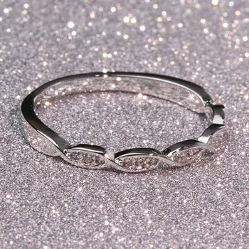 14 KARATŲ Balto Aukso Žiedas Micro apdaila Modeliavimas Deimantiniai Žiedai Moterims vienoje Eilėje S925 Sidabro Spalvos Vestuvinis Žiedas Fine Jewelry