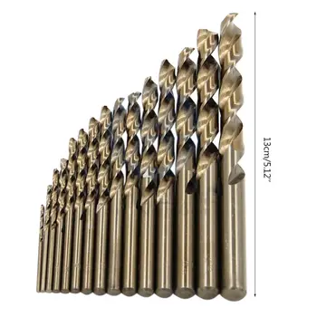 15vnt 1,5 mm-10 mm Kobalto greitapjovio Plieno Twist Drill Bits M35 Plieno Punch Įrankiai 517A