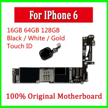 16gb / 64gb / 128gb iphone 6 4.7 colių Plokštė su / be Touch ID atrakinta iphone 6 Mainboard Geros Darbo