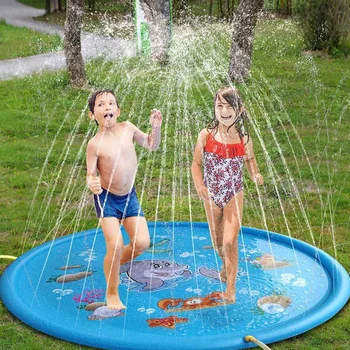 172cm Turas Vaikas Pripučiami Splash Žaisti biliardą Žaisti Įdomus Vandens Purkštuvų Mat Kieme Lauko Vasaros PVC Mini Purškimo Baseinas