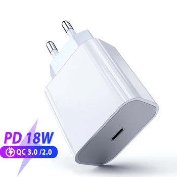 18W Greitas USB Įkroviklis Adapteris Paramos Greitai Įkrauti USB 3.0 Tipas-C PD Įkroviklis Mini Nešiojamasis Telefonas, Kroviklis, Skirtas 