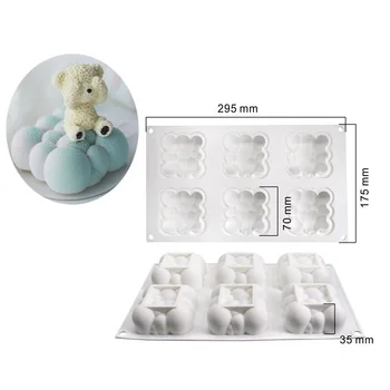 1PC 3D tortas pelėsių silikono formos tortas dekoravimo priemonės putėsiai virtuvės kepimo įrankiai silikono formos meno šokolado pelėsiai gali būti pakabinti