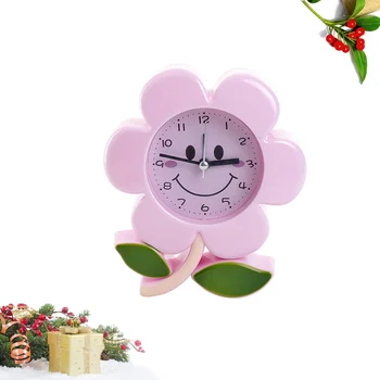 1PC Puikus Premium Spalvinga Gėlių Formos Kūrybos Naktiniai Žadintuvas Laikrodis, Darbalaukio Apdailos Vaikams, Studentams Ramdon Spalva
