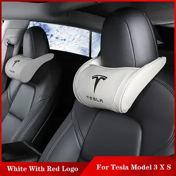 1PC Už Tesla Modelis 3 Modelis S Modelis, Modelis X Y Kaklo Pagalvė Minkšta Patogi Pagalvėlė Kaklo Parama, Automobilių Sėdynės Pagalvėlės Priedai