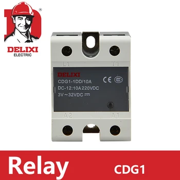 1pc Relay DELIXI Solid State Relay vienfazis SROVĖS Kontrolės DC CDG1-1DD 40A SSR-40DD 3-32V DC 12-220V DC