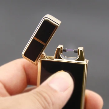 1pc Vėjo lengvesni USB pasirinkite įvairių Mados metalo Elektroninių Dovanų Dėžutėje saugiai Ultra-Plonas Žiebtuvėliai, Cigarečių, Cigarų