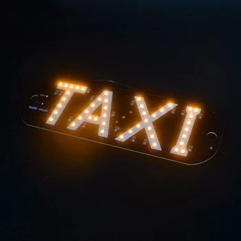 1x LED Taksi Šviesos Tikrintuvas Už Uber Žibinto Priekinio stiklo Kabina Signalo Indikatorius Cigarečių Jungiklis Degiklio prekinis, galinis Stiklo Lempa 12V, Universalus