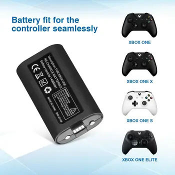 2 1Set 1x Ličio polimero Baterija+1x 2,75 m USB Įkrovimo Kabelis Xbox Vienas Belaidžių Žaidimo Valdiklių Pakeitimo