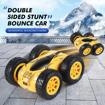 2.4 G 4CH Nuotolinio Valdymo Automobilio Drift dvipusis Bounce Kaskadininkų Automobilių Rock Crawler Roll Automobilių 360 Laipsnių Flip Vaikams Robotas RC Automobilių Žaislai
