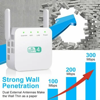2.4 Ghz Dual Band WiFi Extender Zen Stiprintuvas 300M Interneto Asortimentą Zenbooster Router Signalas, Booster PUO88