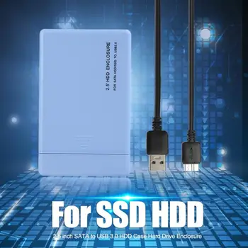 2.5 colio SATA į USB 3.0 Adapteris HDD Atveju 5GB/S Kietojo Disko korpusas su Kabeliu 7mm/9.5 mm 2,5 colio SATA 1/2/3 HDD SSD