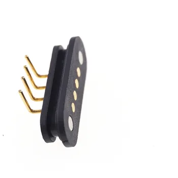 2 Komplektai 4 Pin Magnetinio Įkrovimo Kabelis USB Įkrovimo Galios Duomenų perdavimo Pogo Pin jungtis Vyras Moteris 4 Pozicija, T Formos