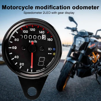 2 LED Motociklo Tachometras, Spidometras Greičio Matavimo Buitinių Prietaisų Motociklo Tachometras Praktinę Priedai DC12V