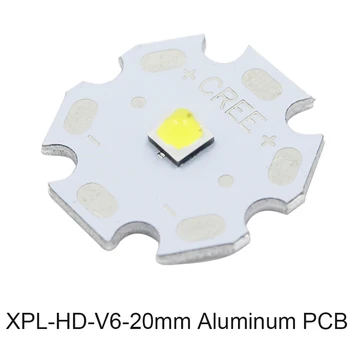 2 vnt 10 w cree xpl V6 v2 xpl-l led emissor de luz branca 6500 k, šiltai balta 3000K 3-3.6 V com 8mm 12mm kaip 14mm 16mm 20mm PCB
