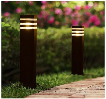 2 vnt sodo parke LED polių lempos, šviesos, lauko veranda šviesos lempos ištrauka takas lazdele bollard LED vejos po šviesos lempos šviesos