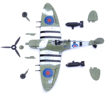 20*18CM Surinkti Kovotojas Modelis Žaislai Statybos Įrankių Rinkiniai Kovinių Orlaivių Diecast Karas-II BF-109 Uraganas Spitfire Piratų Karinės