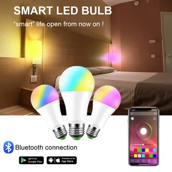 20 Režimai Pritemdomi E27 RGB LED Smart Lemputė 15W 