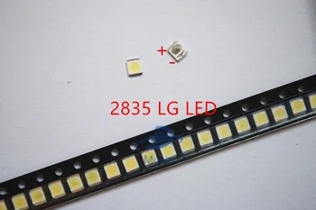 200pcs Originalus LG LED LCD TV foninio apšvietimo lemputė karoliukai objektyvas 1W 3v 3528 2835 šaltai balta šviesa, granulių