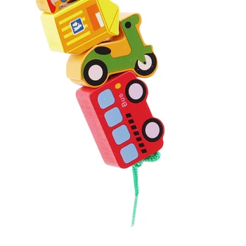 2019 Karšto Pardavimui, Mediniai Žaislai, Kūdikių Gėlių Karoliukai String Jungiamąją Įspūdį Ankstyvasis ugdymas Švietimo Bamblys Žaislai Vaikams 2-4 Metai