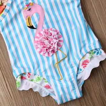 2019 Naujausias Stilius, Vaikų, Kūdikių, Mergaičių Flamingo Vasarą Karšto Pardavimo maudymosi kostiumėlį, maudymosi Kostiumėliai, Paplūdimio Kostiumas 6M-5Y
