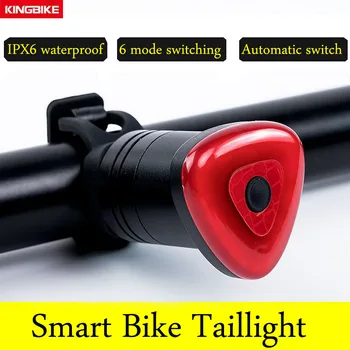 2019 Smart Stabdžio Jutiklis Dviračių užpakalinis žibintas USB Mokamas Dviratį LED Uodegos Šviesos MTB Kelių Ciklo Galiniai Vandeniui Bycicle Atgal Žibintai
